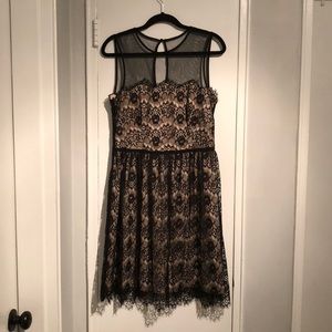 Laggy London Black Lace Blush Dress